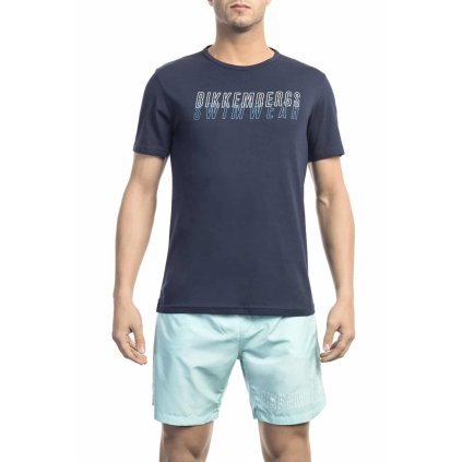 Pánské triko BKK1MTS01 Bikkembergs Beachwear (Barva Modrá, Velikost S)