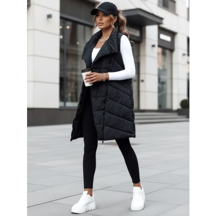 Dámská prošívaná vesta SERKIS  TY4524 (Velikost S, Barva Černá)