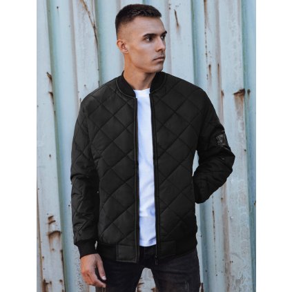 Pánská bunda prošívaná bomber bundička TX4847 (Velikost M, Barva Černá)
