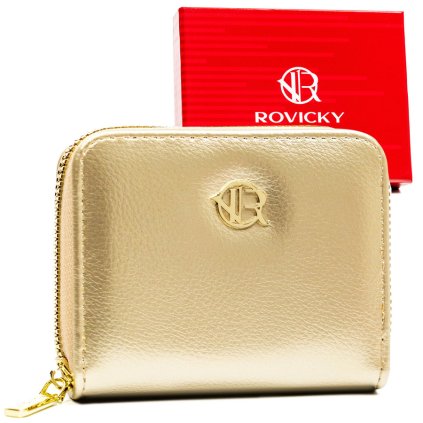 Elegantní, malá dámská peněženka na zip (Barva Stříbrná)