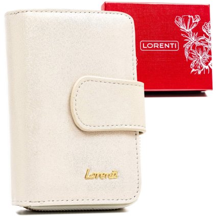 Kožená elegantní dámská peněženka na patentku a zip (Barva Zlatá)