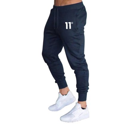 Unisex běžecké tepláky fitness na sport (Barva Tmavě modrá, Velikost M)