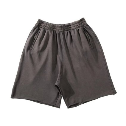 Pánské bavlněné kraťasy sportovní (Barva Šedá, Velikost L)