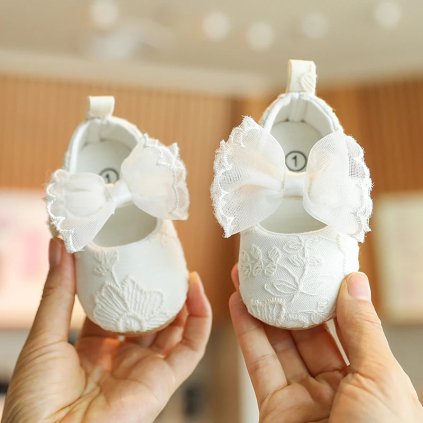 Dívčí baleríny s krajkou (Velikost 13-18M, Barva (varianta) G15 White)