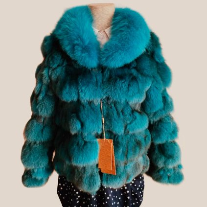 Luxusní pravý kožich liška s prošíváním (Barva (varianta) 17, Velikost 6XL)