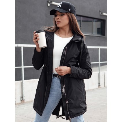 Dámská bunda parka URBANJOY TY4385 (Velikost S, Barva Černá)