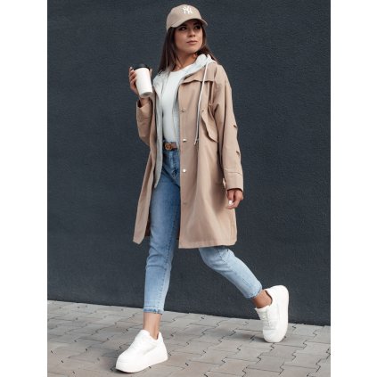Parka dámská bunda MODERN LOOK TY4396 (Velikost ONE SIZE, Barva Béžová)