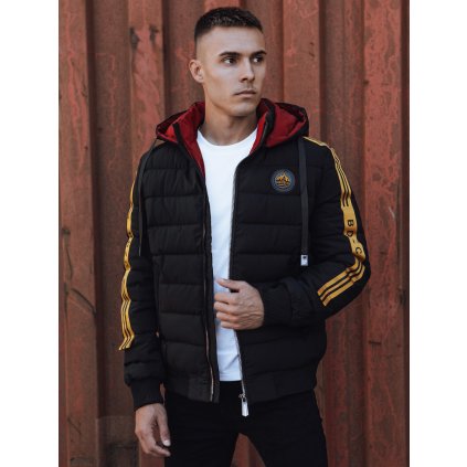 Pánská zimní bunda prošívaná  TX4863 (Velikost M, Barva Černá)