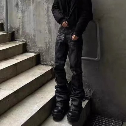 Extra dlouhé unisex široké džíny (Barva (varianta) ZJ001, Velikost M)