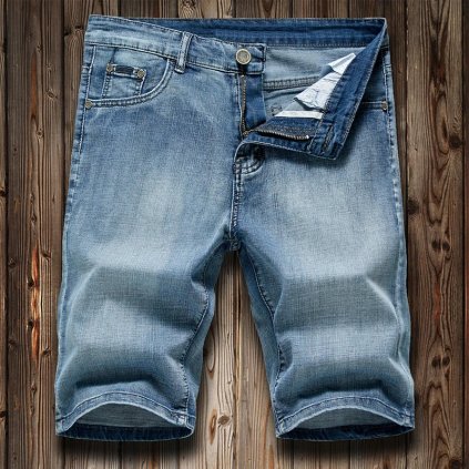 Hladné pánské šortky džínové s přetíráním (Barva (varianta) 517-Dark Blue, Velikost 34)