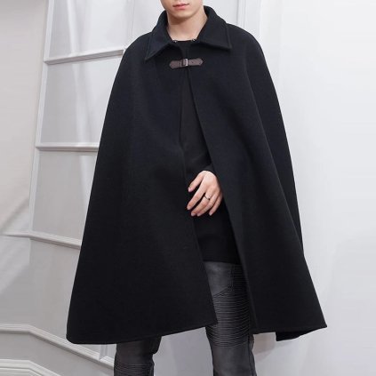 Pánský stylový kabátek na knoflík s límečkem (Barva Černá, Velikost 4XL)
