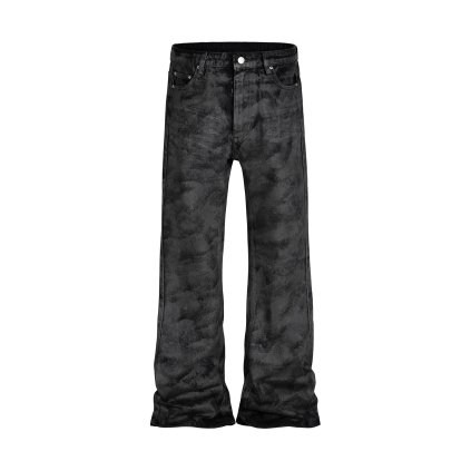 Extra dlouhé džíny retro s řasením a leskem (Barva (varianta) ZJ001, Velikost 2XL)