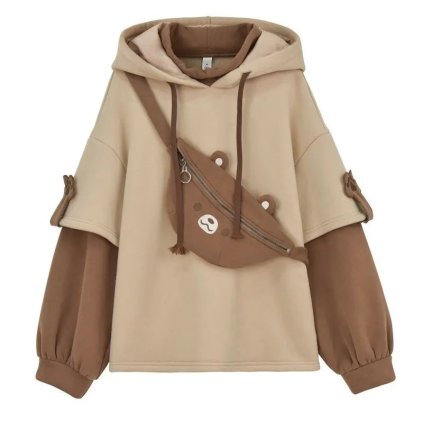 Dámské originální hoodie s kabelkou (Barva Barevná, Velikost 2XL)