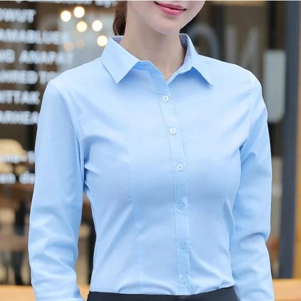 Elegantní dámská košile s dlouhým rukávem (Barva (varianta) Bílá, Velikost 2XL)