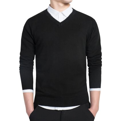 Elegantní pánský svetr s malým výstřihem
