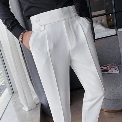 Business pánské kalhoty slim fit (Barva Světle hnědá, Velikost 29)