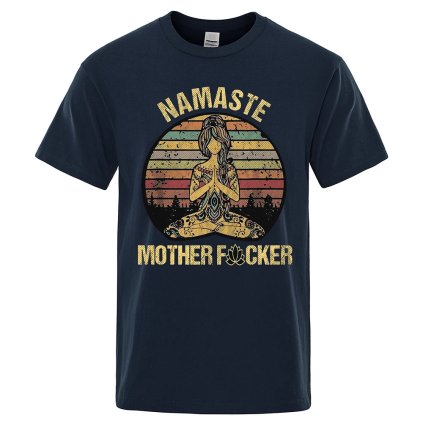 Unisex tričko NAMASTE oversize (Barva Černá, Velikost M)