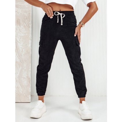 Dámské pruhované kalhoty CHICCORD black UY2173 (Velikost XL/2XL, Barva Černá)