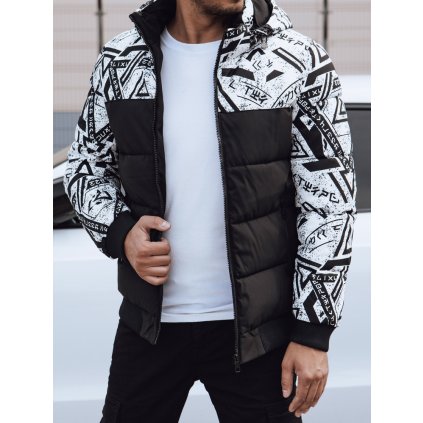 Pánská zimní bunda prošívaná s kapucí TX4874 (Velikost 2XL, Barva Bílá)