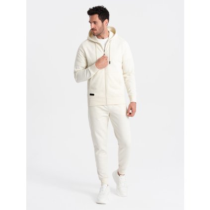 Pánské tričko BASIC - mikina + tepláky - V5 Z86 (Velikost 2XL, Barva Krémová)