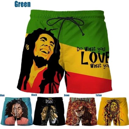 Unisex šortky s 3D potiskem Bob Marley (Barva (varianta) PZM14655, Velikost 5T)