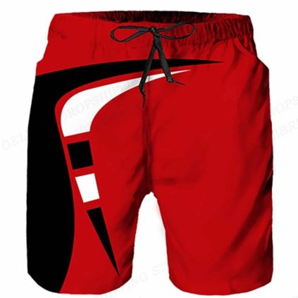 Plavecké šortky unisex s kontrastním potiskem
