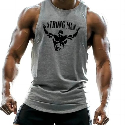 Prodyšné pánské tílko fitness do posílky STRONG MAN