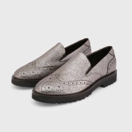 Dámské polobotky LUCILLA Made in Italia (Barva Šedá, Velikost EU 38)