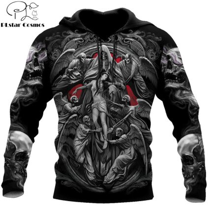 Mikina s 3D potiskem Angel Demon CS342