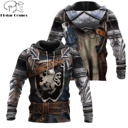 Mikina s 3D potiskem středověký zbroj Knight Armor CS355