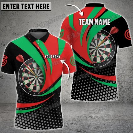 Tričko Darts pro tým s jménem 3D potisk CS497 (Barva (varianta) Polo košile, Velikost 3XL)