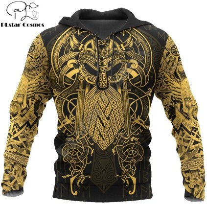 Mikina s potiskem Mythology of Odin 3D CS389 (Barva (varianta) Mikina, Velikost 2XL)