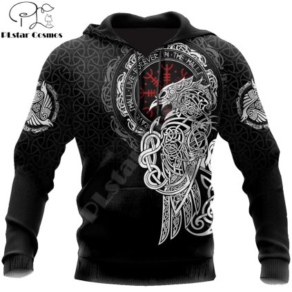 Mikina s potiskem 3D Havran CS391 (Barva (varianta) Mikina na zip, Velikost 2XL)