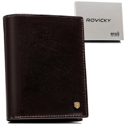 Klasická pánská peněženka s RFID (Barva tmavě hnědá)