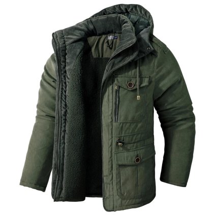Pánská zimní bunda ND779 (Barva Kávová, Velikost XL)