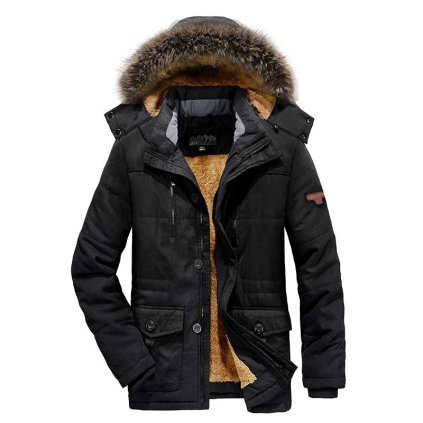 Pánská zimní bunda ND782 (Barva Černá, Velikost 3XL)