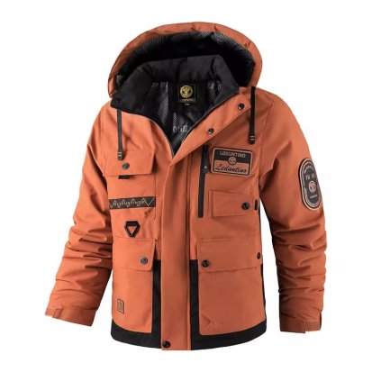 Pánská zimní bunda ND790 (Barva Oranžová, Velikost 2XL)
