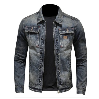 Pánská džínová bunda ND448 (Barva Džínová, Velikost 4XL)