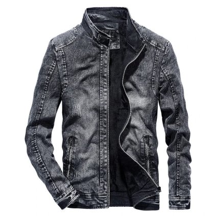 Pánská džínová bunda ND449 (Barva Modrá, Velikost 4XL)