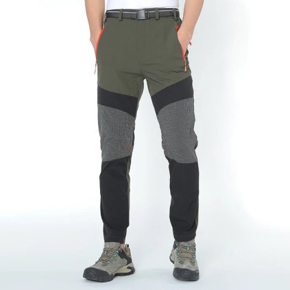 Pánské outdoorové kalhoty voděodolné cargo (Barva Khaki, Velikost 7XL)