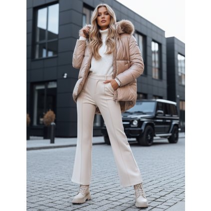 Dámská zimní bunda SPARKLE   TY3948 (Velikost S, Barva Béžová)