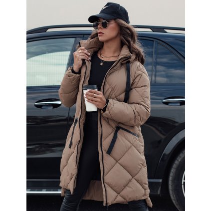 Dámská bunda oversize MELODY TY4562 (Velikost S, Barva Béžová)