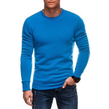 pánská uniformní mikina s kulatým výstřihem (Velikost S, Barva Modrá)
