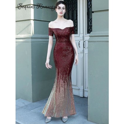 Sexy společenské šaty maxi Sequins SQ1052 (Barva (varianta) YEY-18139 Dark Blue, Velikost 2XL)