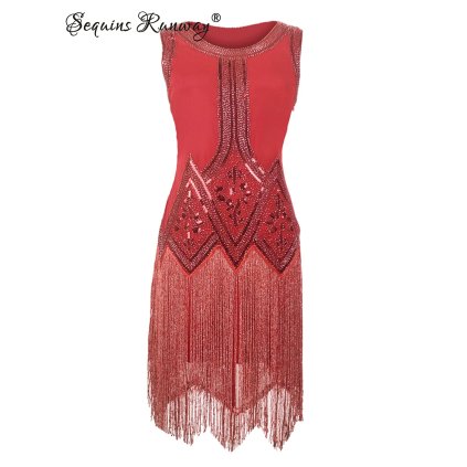 Večerní midi šaty Sequins SQ182 (Barva Červená, Velikost ONE SIZE)
