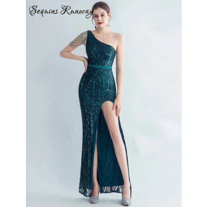 Svatební šaty dlouhé Sequins SQ1252 (Barva Bílá, Velikost L)