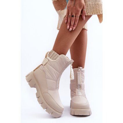 Vysoké Dámské Zimní Boty Ocásněné  Freoc (Velikost 36, Barva Černá)