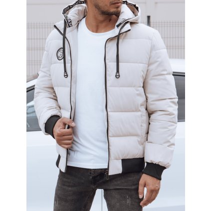 Pánská zimní bunda prošívaná s kapucí TX4843 (Velikost 2XL, Barva Bílá)