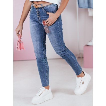 Dámské kalhoty slim fit Džínové DENIMFIT UY2363