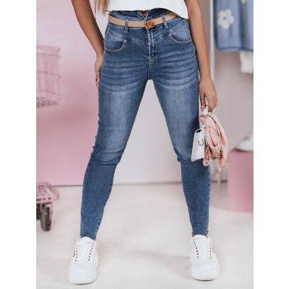 Dámské džíny skinny BLUESTYL UY2368 (Velikost S, Barva Tmavě modrá)
